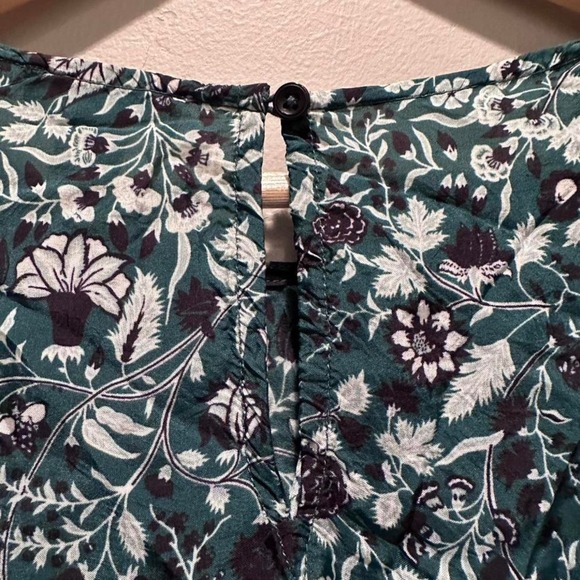 Sundance Green Black Floral Lightweight Flowy Dress Sz Small Petite - Picture 8 of 8